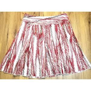 Apt 9 Career Classic Graphic Fit & Flare Skirt Cream Rust Browns Pls Size 16